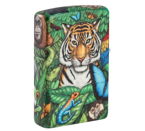 Набор из двух зажигалок ZIPPO Загадки леса с покрытием Glow-in-the-Dark Green, зелёные, глянецевые
