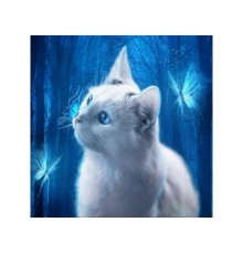 Картина мозаикой 30х30 ГОЛУБОГЛАЗАЯ КОШКА (квадрат) (22 цвета)