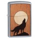Зажигалка ZIPPO WOODCHUCK с покрытием Street Chrome™, латунь/сталь/дерево, серебристая, 38x13x57 мм