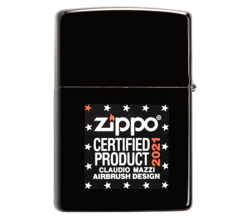 Зажигалка ZIPPO Mazzi с покрытием 540 Matte, латунь/сталь, разноцветная, матовая, 38x13x57 мм
