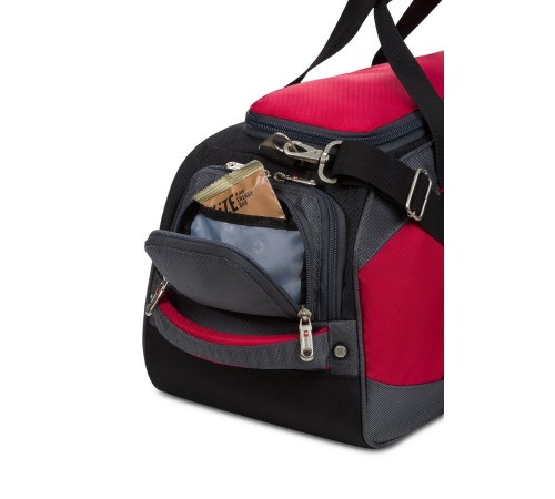 Сумка спортивная SWISSGEAR, красный/серый/чёрный, полиэстер 1200D, 52х25х30 см, 39 л