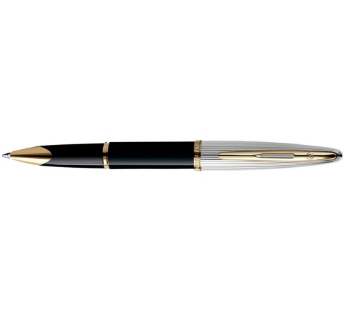 Роллерная ручка Waterman Carene Deluxe Black. Детали дизайна - позолота 23К.