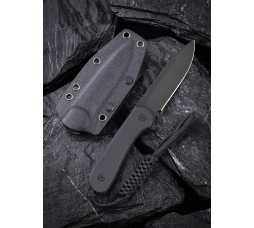 Нож CIVIVI Fixed Blade Elementum D2 Steel Black Stonewash Handle G10 Black