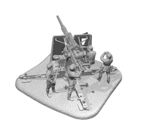Сборные солдатики ZVEZDA Немецкое зенитное орудие FLAK-36 с расчетом, 1/72