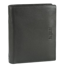 Портмоне BUGATTI Vertice, чёрное, натуральная воловья кожа, 10,5х2х12,8 см