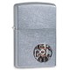 Зажигалка ZIPPO Button с покрытием Street Chrome™, латунь/сталь, серебристая, матовая, 38x13x57 мм