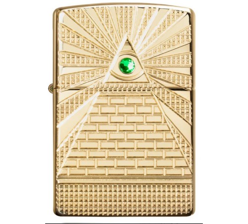 Зажигалка ZIPPO Armor™ с покрытием High Polish Brass, латунь/сталь, золотистая, 38x13x57 мм