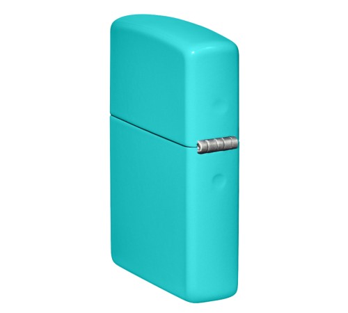 Зажигалка ZIPPO Classic с покрытием Flat Turquoise, латунь/сталь, бирюзовая, матовая, 38x13x57 мм