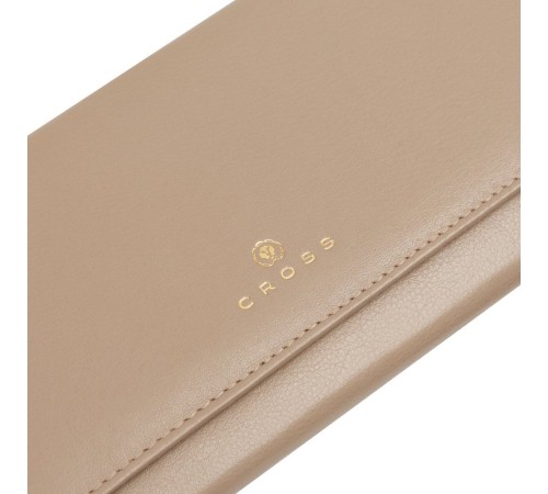 Кошелёк Cross Monaco Taupe, кожа наппа, гладкая, цвет бежевый, 20 x 11 x 2,5 см